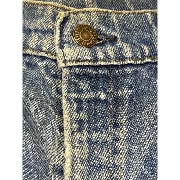 Vintage 1984 Orange Tab Levi's 575 Jorts Raw Hem Size 32 - Picture 4 of 12